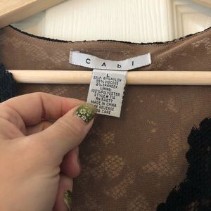 CAbi black lace dress